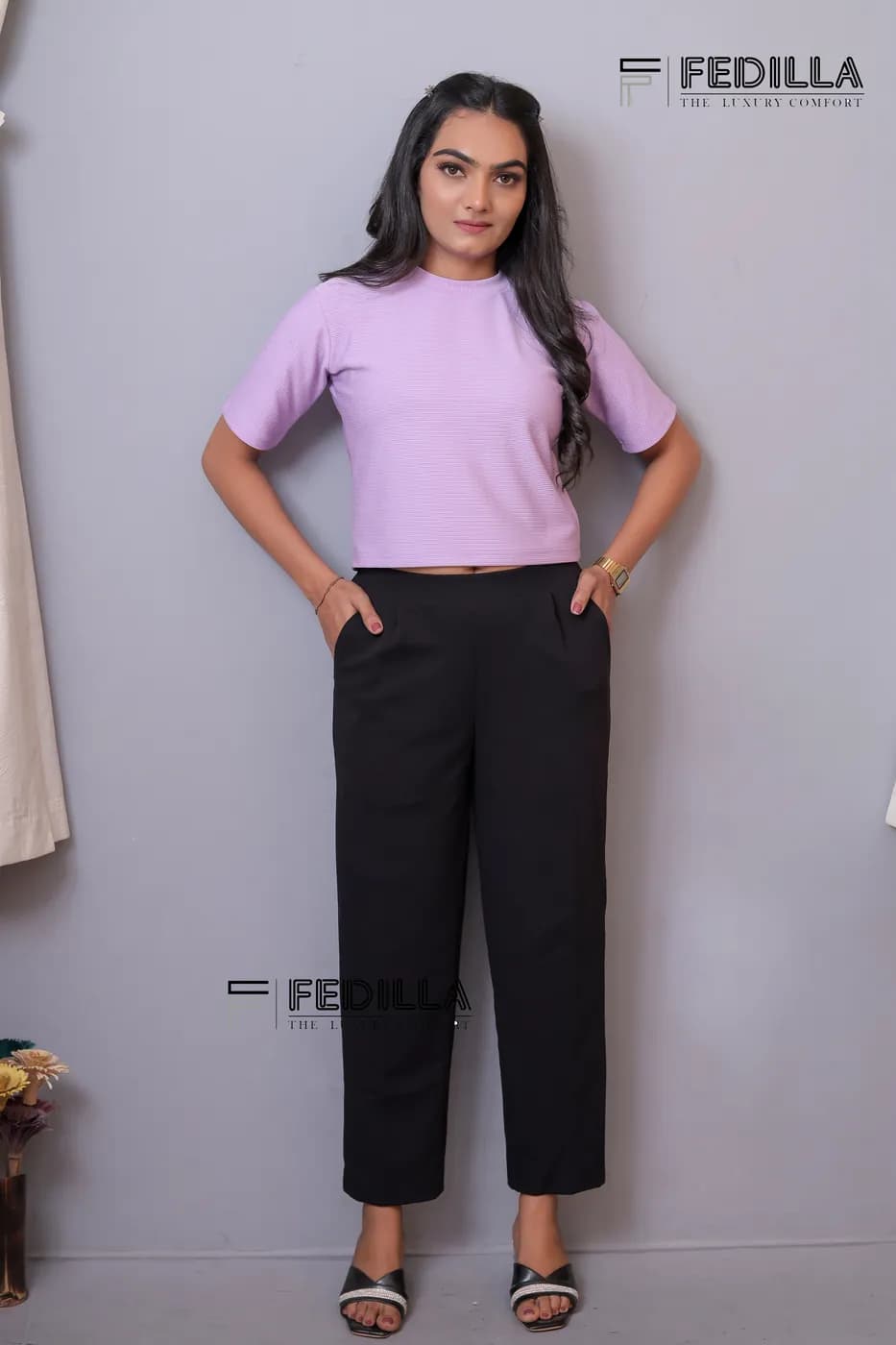 FF-53 Ankle-Length Trouser - Black — photo 1