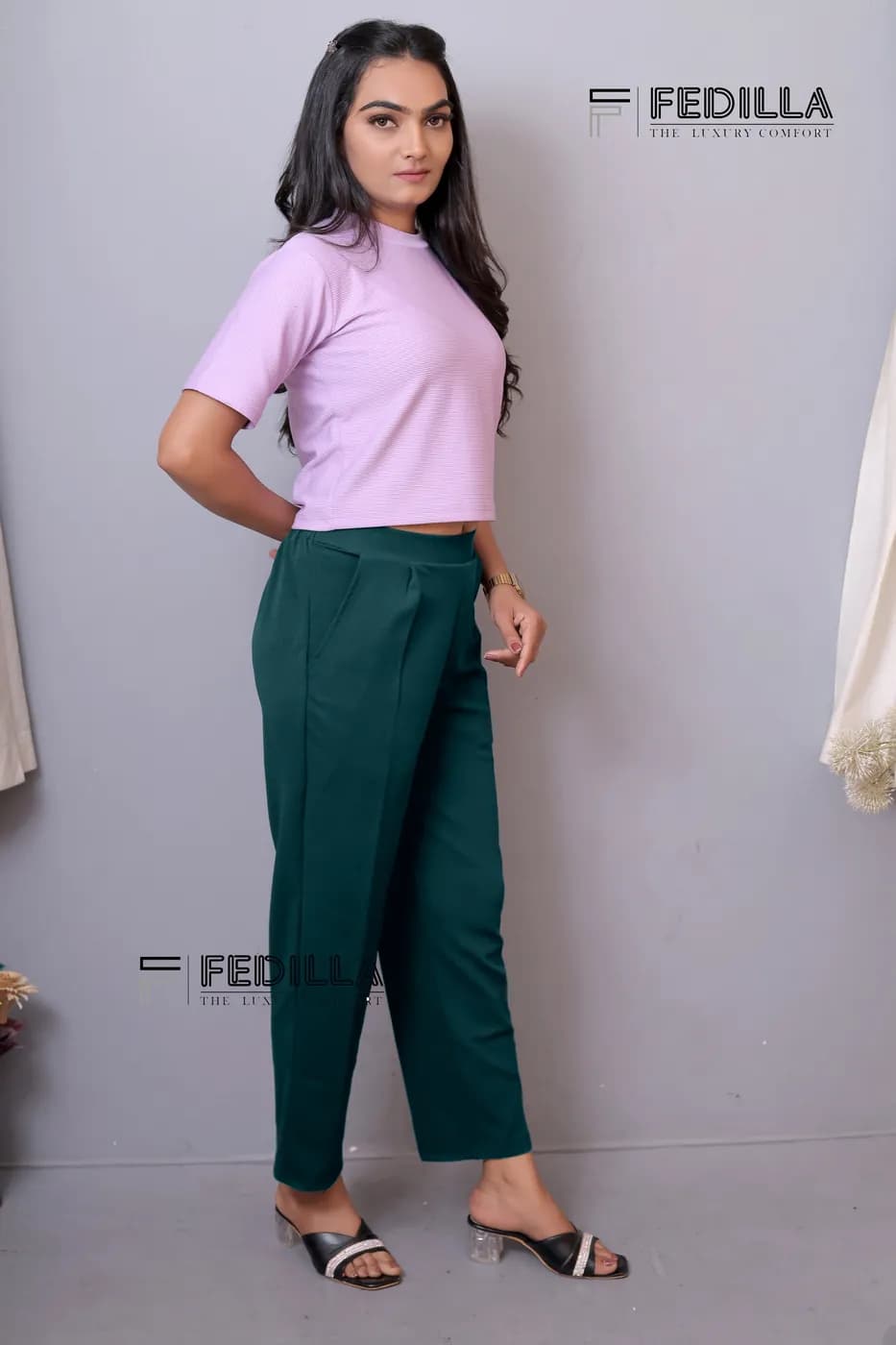FF-53 Ankle-Length Trouser - Teal — photo 3