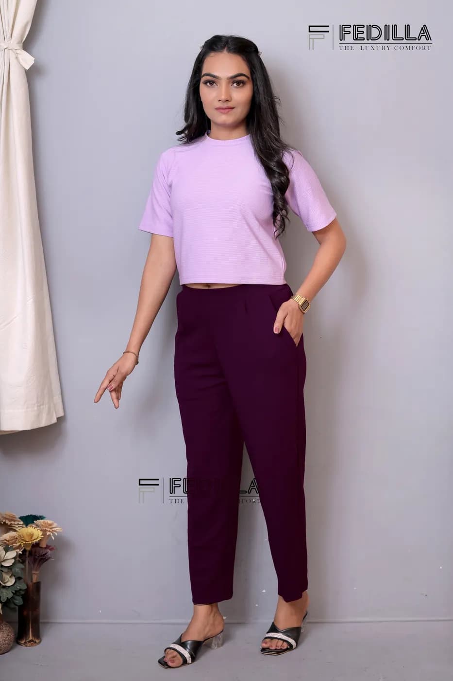 FF-53 Ankle-Length Trouser - Wine — photo 2