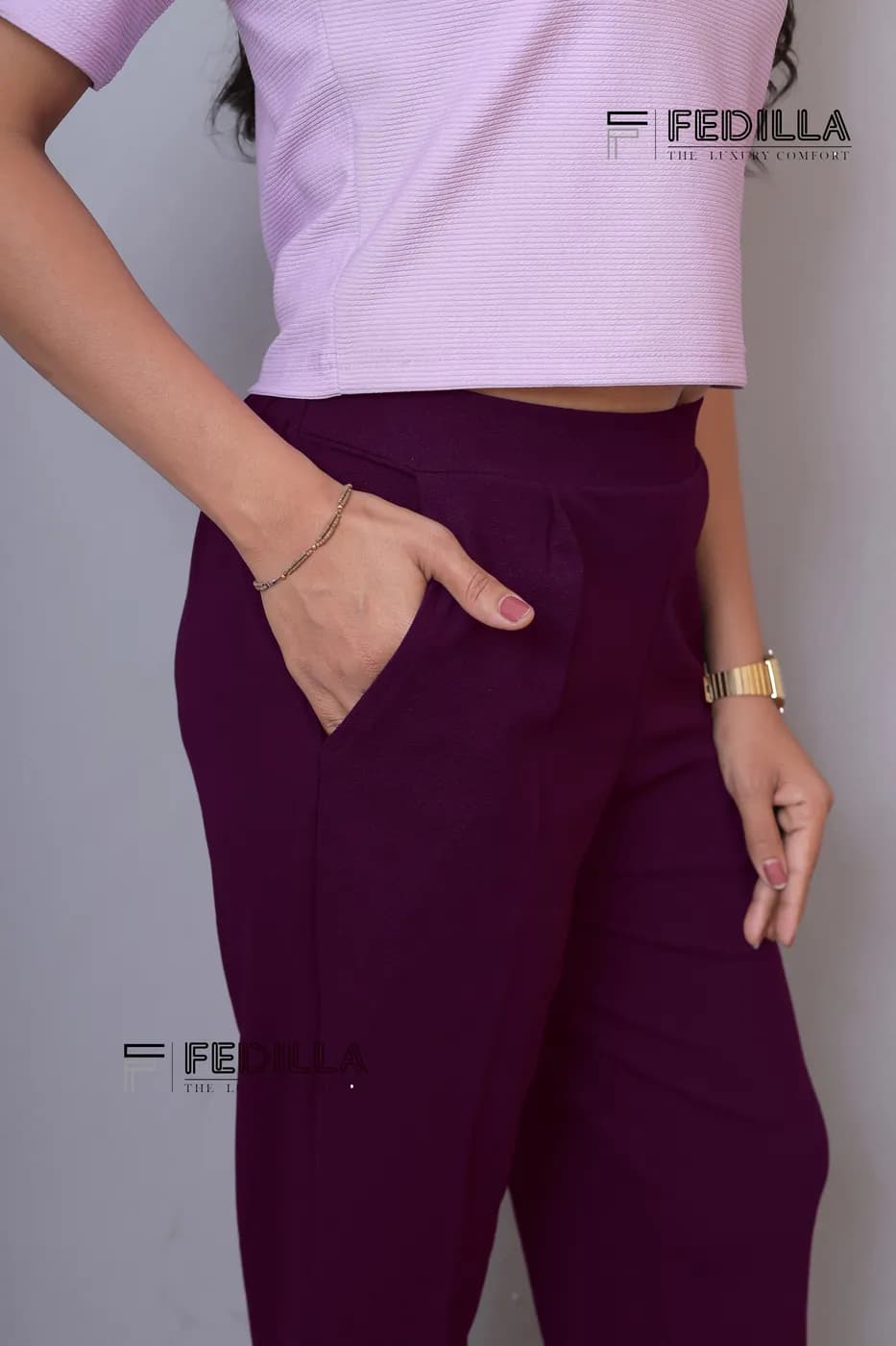 FF-53 Ankle-Length Trouser - Wine — photo 5